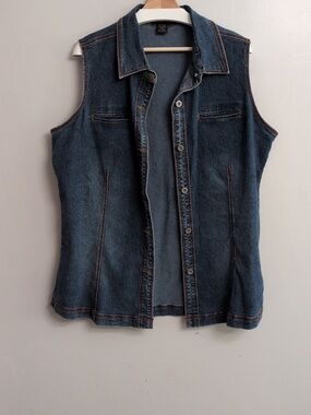 Ashley Stewart Sleeveless Denim Top